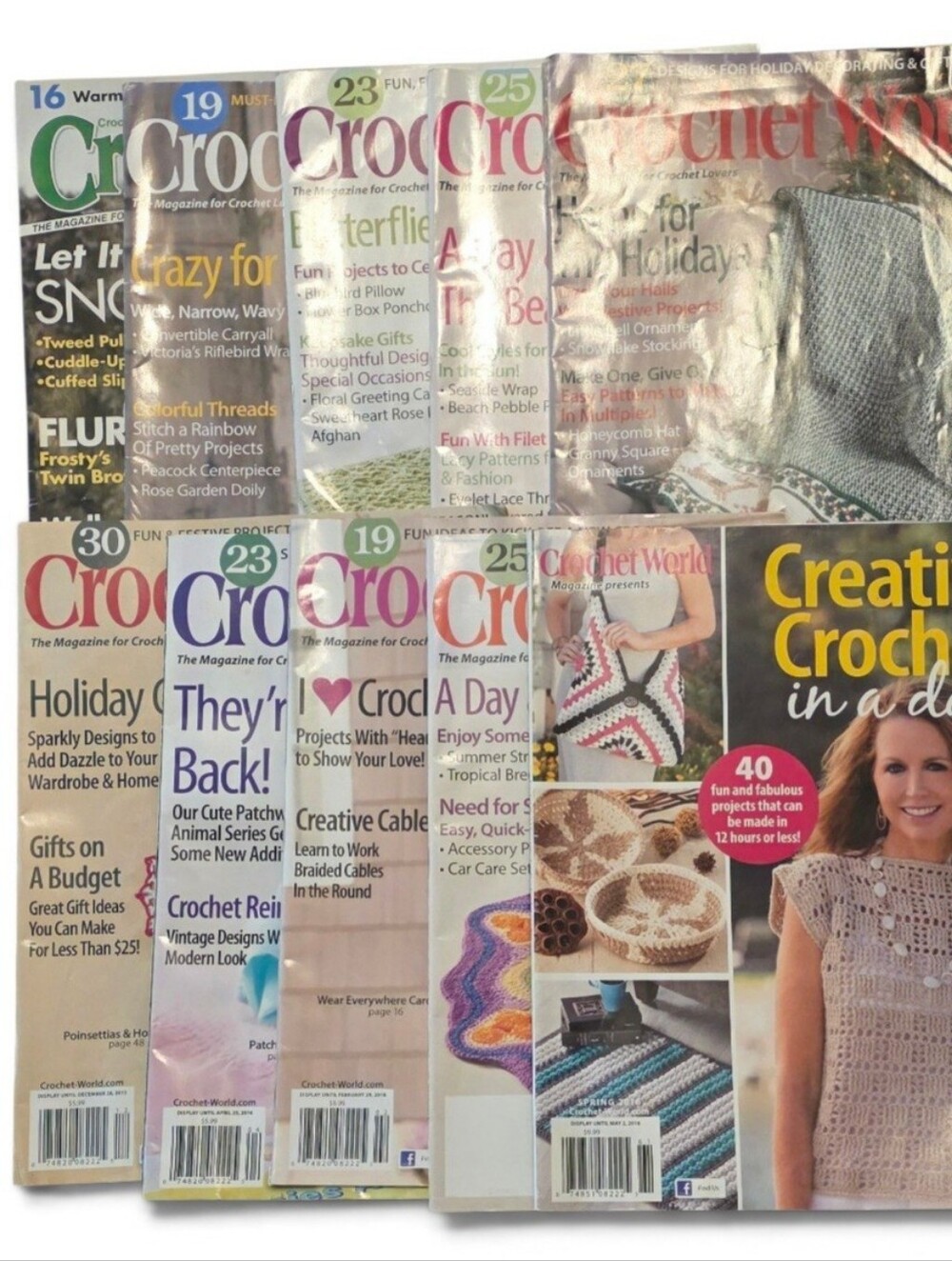 10 Crochet World Magazines 2004 - 2016